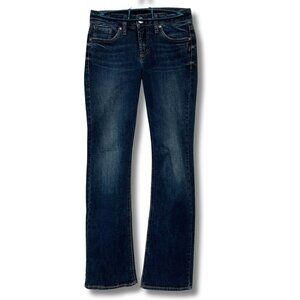 SILVER JEANS Vintage medium wash slim bootcut blue jeans ~ XS 24W 26W 31L pants